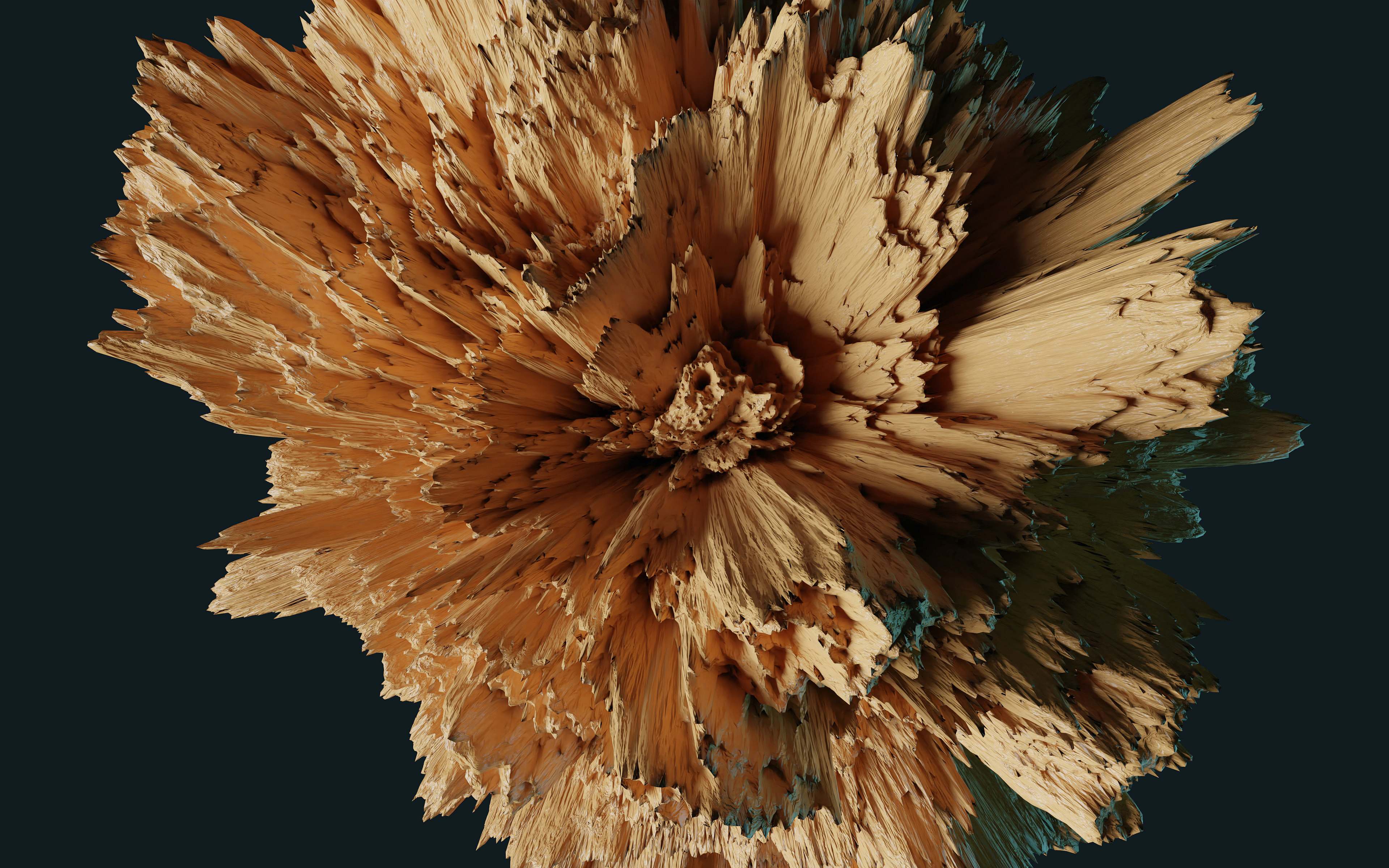 Blender 3d Yellow And Green Abstract Painting 3d Art Image Free Photo